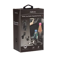 Acellories 2-in-1 Dual Cup Holder Expander for Car, Black