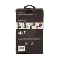 Acellories 2-in-1 Dual Cup Holder Expander for Car, Black