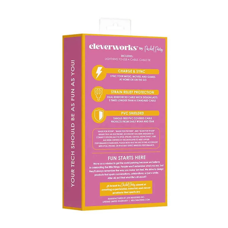 Cleverworks Lightning to USB-A Cable, 6 ft