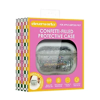 Cleverworks Airpod Case, Silver Confetti