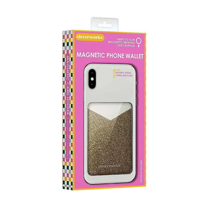 Cleverworks Phone Wallet Mag, Glitter
