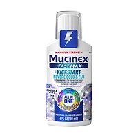 Mucinex Fast-Max Kickstart Severe Cold & Flu Liquid, Menthol Flavored, 6 fl oz