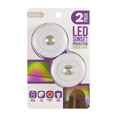 Vibe LED Sunset Projection Touch Light, Pack of 2