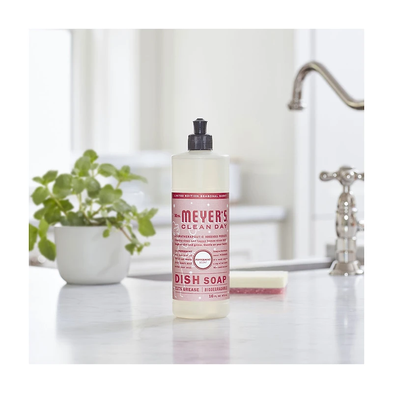 Mrs. Meyer's Clean Day Liquid Dish Soap, Peppermint Scent, 16 fl oz