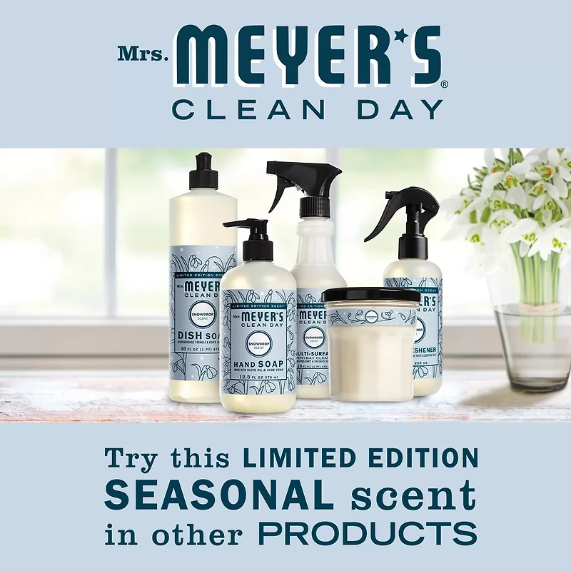 Mrs. Meyer's Clean Day Liquid Dish Soap, Limited Edition Snowdrop Scent, 16 fl oz