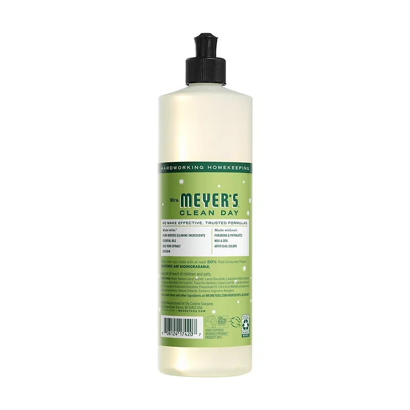 Mrs. Meyer's Clean Day Liquid Dish Soap, Iowa Pine Scent, 16 Ounce Bottle