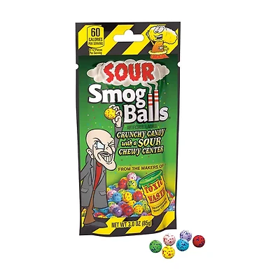 Toxic Waste Sour Smog Balls Candy, 3 oz.