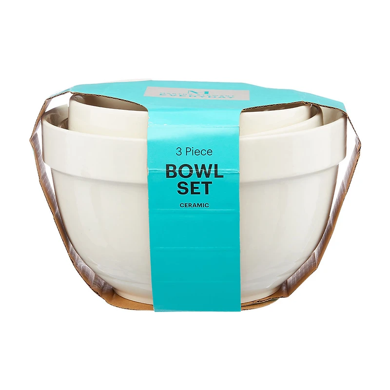 Martha Stewart Everyday Ceramic Bowl Set, 3 piece