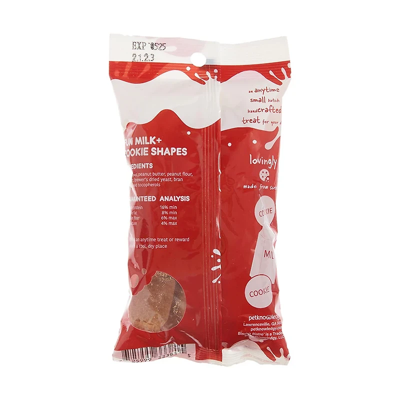 Biscuit Bistro Milk & Cookies Peanut Butter All Natural Dog Treats, 2.5 oz
