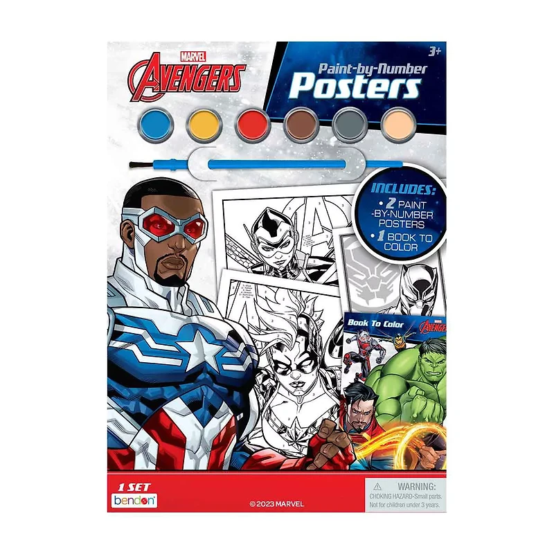 Avengers Paint-by-Number Posters and Book