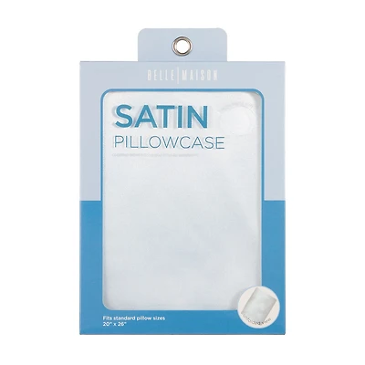 Belle Maison Satin Pillowcase, Blue
