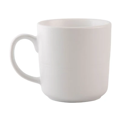 Ribbed Mug, White, 16 oz