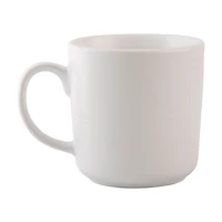 Ribbed Mug, White, 16 oz