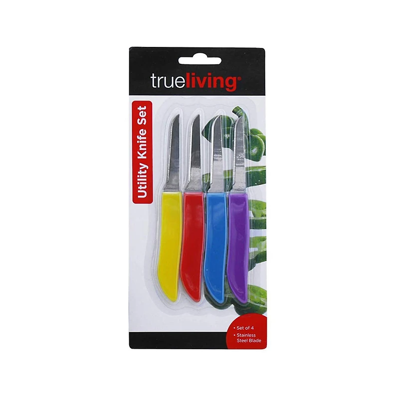 TrueLiving Utility Knife Set, 4 ct