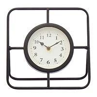 Black & White Metal Table Clock