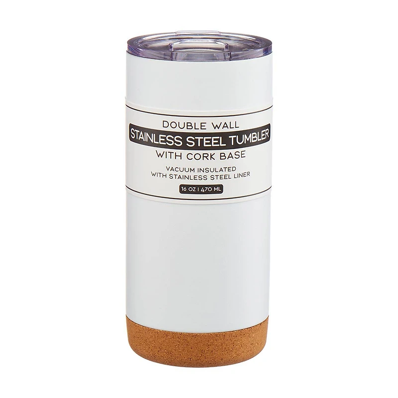 Double Wall Stainless Steel Tumbler with Cork Base