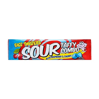 Face Twisters Sour Taffy Combo Bar, 1.4 oz