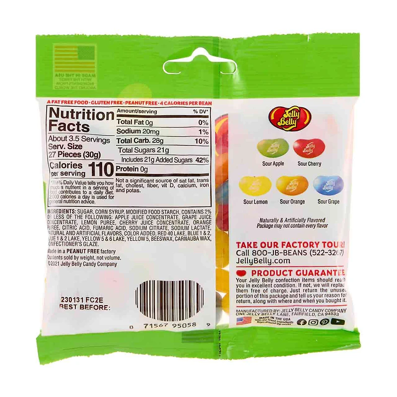 Jelly Belly Sours Jelly Beans, 3.5 oz