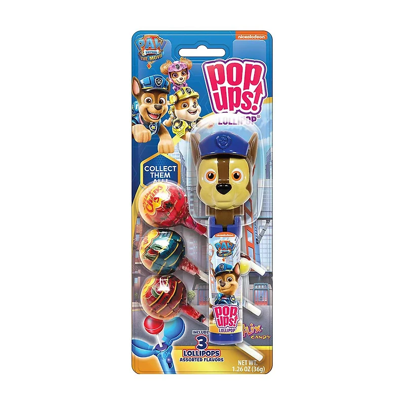 Pop Ups Paw Patrol Lollipops, 1.26 oz, Assorted