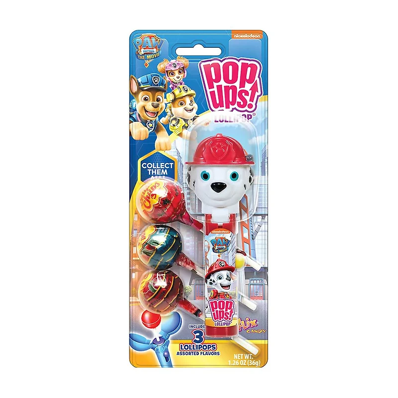 Pop Ups Paw Patrol Lollipops, 1.26 oz, Assorted