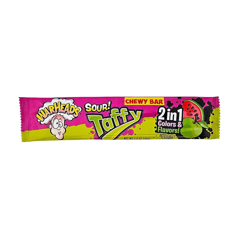 Warheads Sour Taffy Chewy Bar, 1.5 oz
