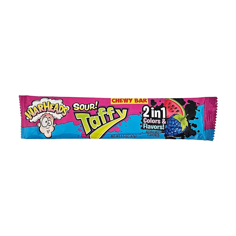 Warheads Sour Taffy Chewy Bar, 1.5 oz