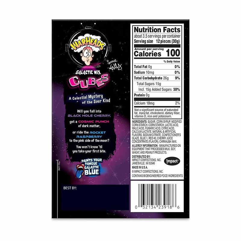 Warheads Galactic Cubes Theater Box
