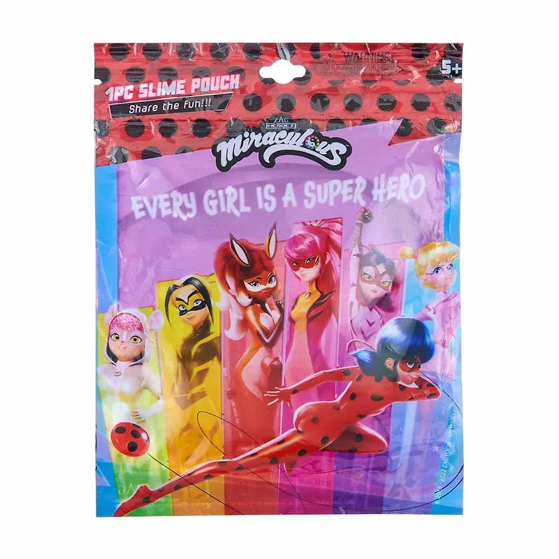 Zag Heroez Miraculous Fun Slime Pouch, Assorted