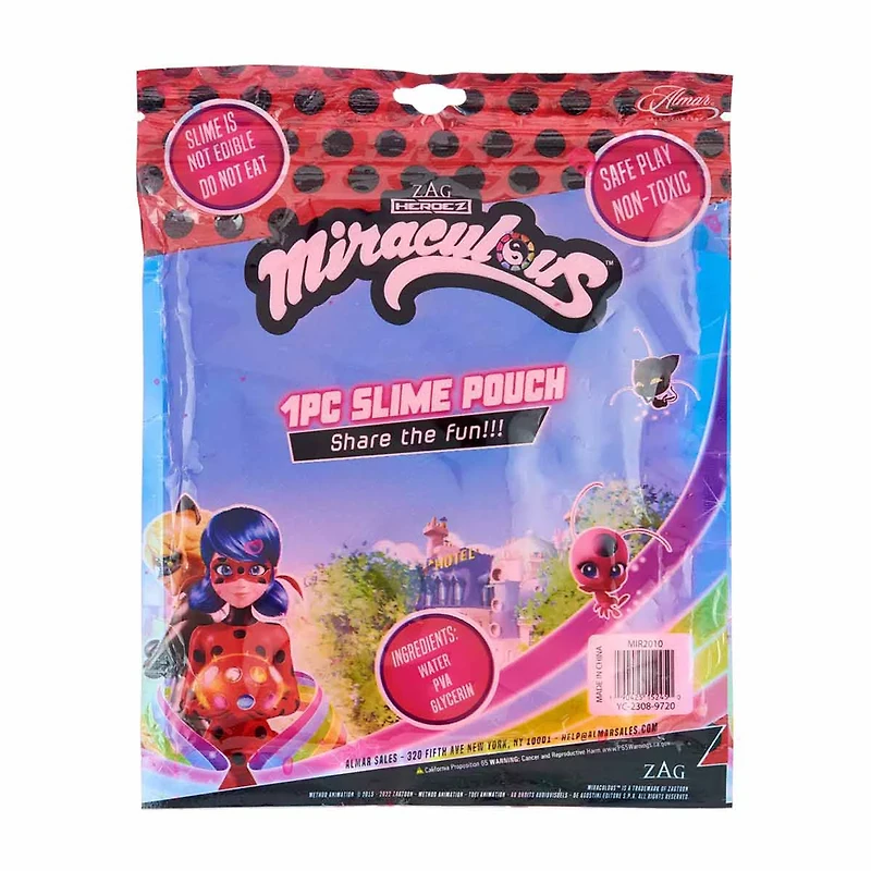 Zag Heroez Miraculous Fun Slime Pouch, Assorted