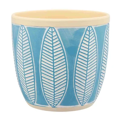 Decorative Leaf Embossed Planter