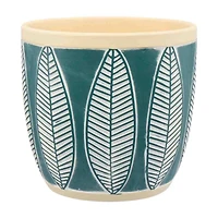 Decorative Leaf Embossed Planter