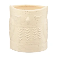 Embossed Ceramic Owl Planter