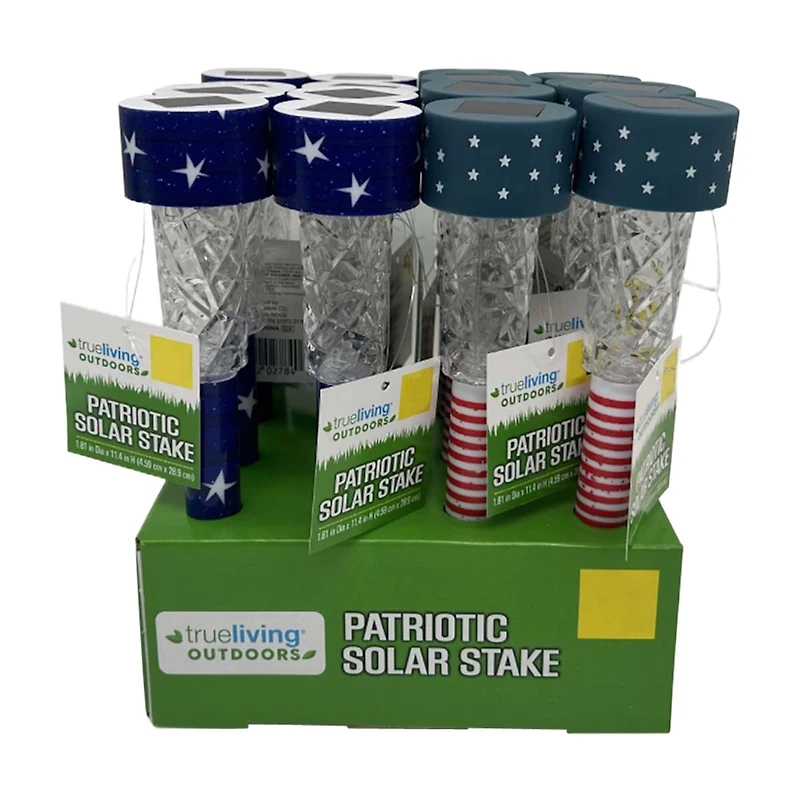 True Living Patriotic Solar Stake