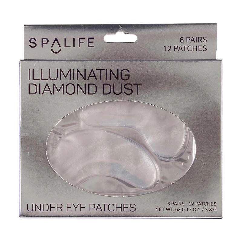 SpaLife Illuminating Diamond Dust Under Eye Patches, 6 pair