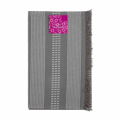 Rectangular Gray Table Runner, 14 x 72 in