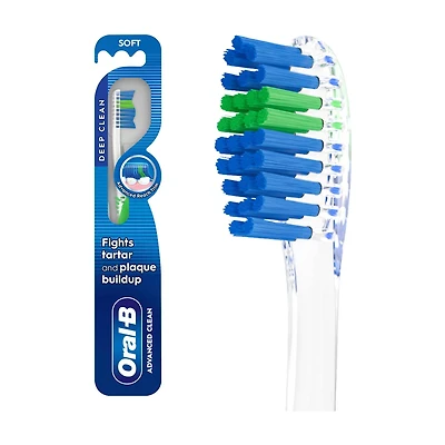 Oral-B Advanced Clean Toothbrush, Color Changing Bristles, Soft, 1 ct