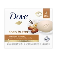 Dove Shea Butter Bar Soap, 9.52 oz, 3 ct