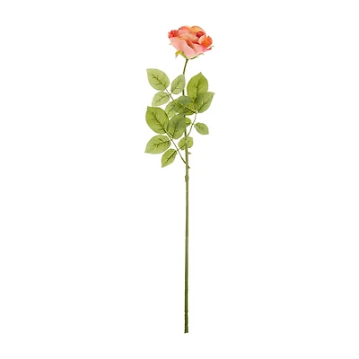 Artificial Orange Rose Long Stem