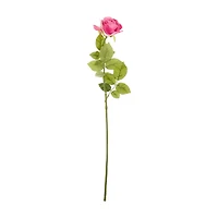 Artificial Pink Rose Long Stem
