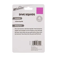 So! Summer Dive Squids, 5 in - 4 pc