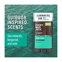 Every Man Jack Sea Salt + Citrus Aluminum Free Deodorant, 3 oz