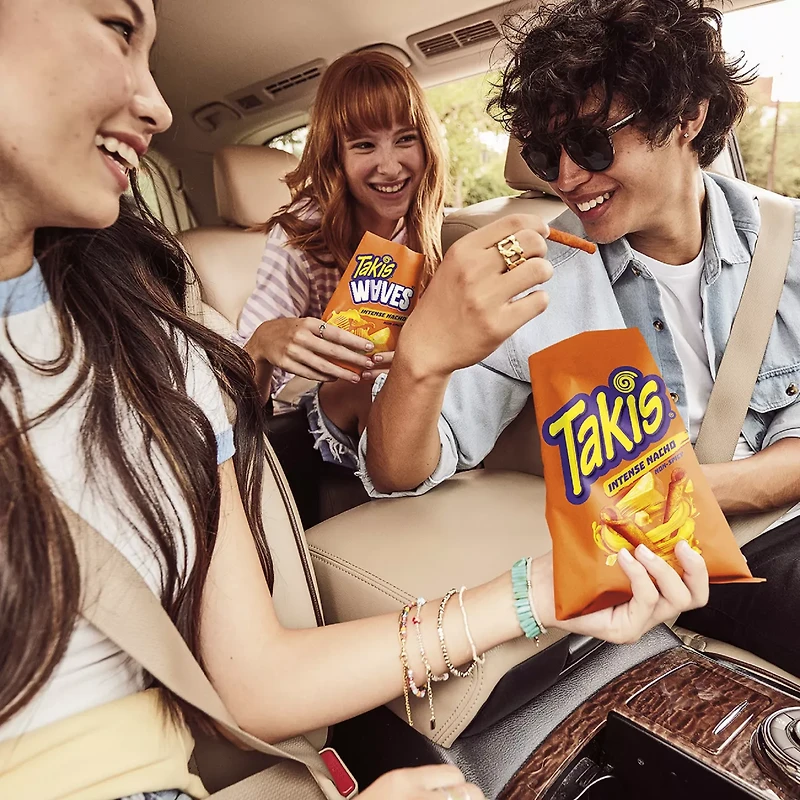 Takis Intense Nacho 3.25 oz Snack Size Bag, Cheese Rolled Tortilla Chips