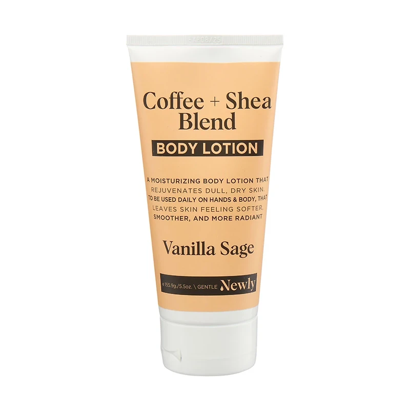 Coffee + Shea Blend Vanilla Sage Body Lotion, 5.5 oz