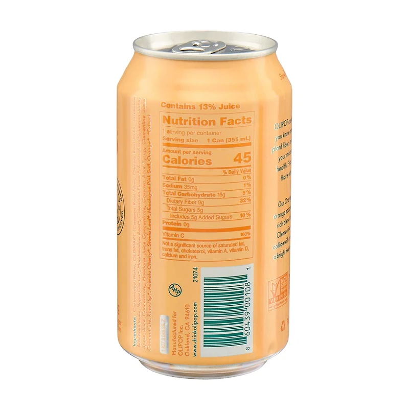 Olipop Orange Squeeze Soda, 12 fl oz
