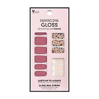 Dashing Diva Gloss Ultra Shine Gel Palette Nail Strips, 24 ct