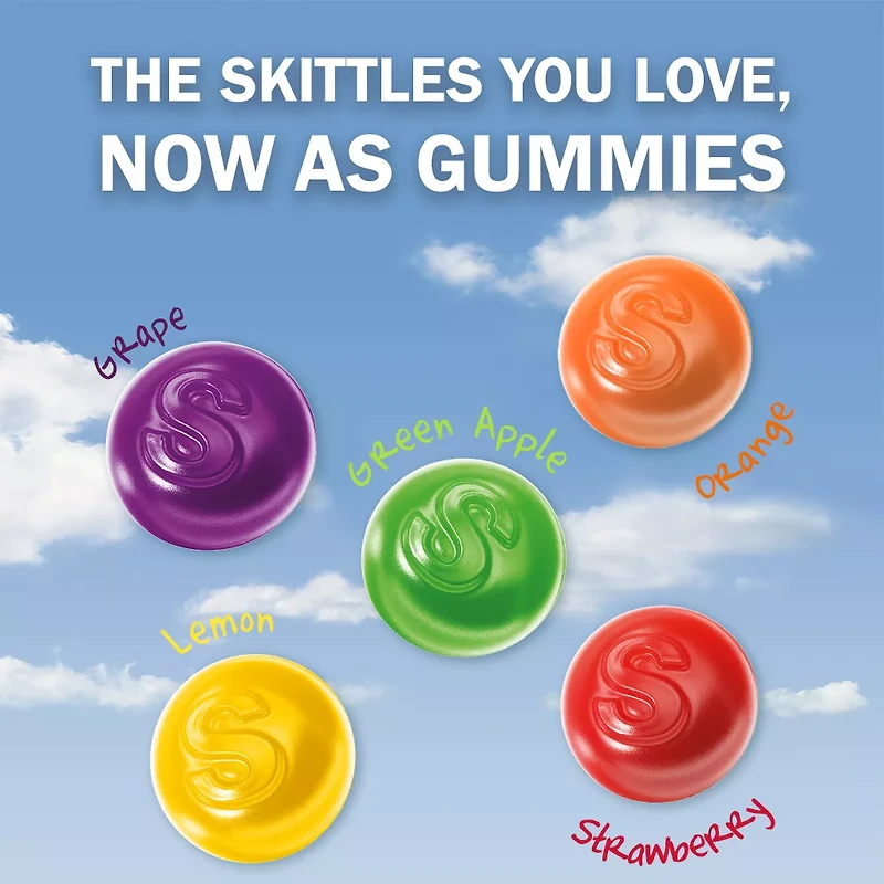 SKITTLES GUMMIES Original Gummy Candy, 5.8 oz Bag