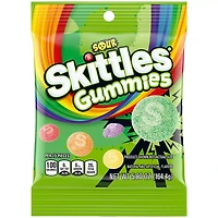 SKITTLES GUMMIES Sour Gummy Candy Assortment, 5.8 oz Bag