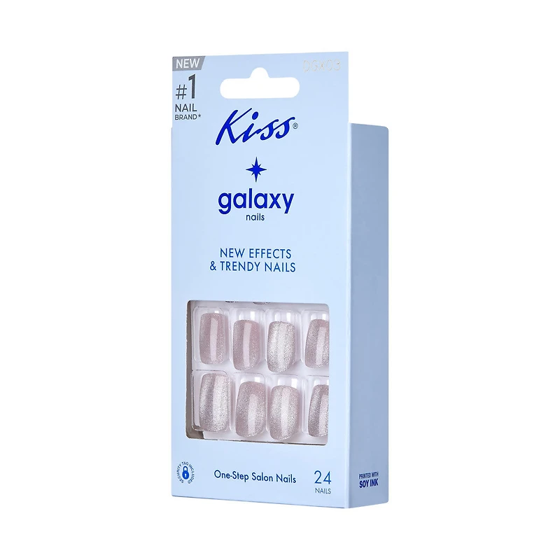 Kiss Galaxy One Step Salon Press-On Nails, Be Glam, 24 ct