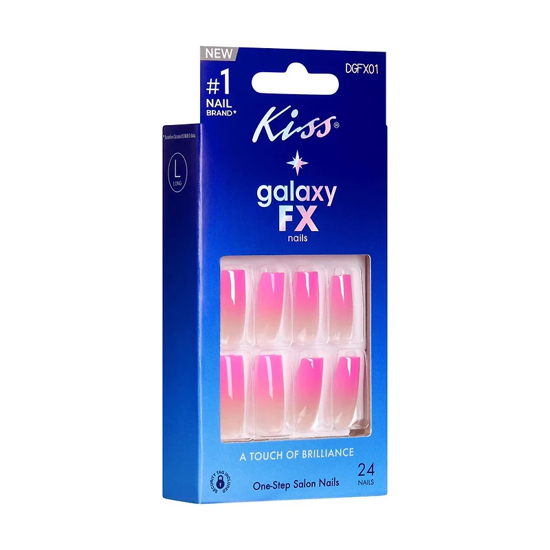 Kiss Galaxy FX One Step Salon Press-On Nails, Gimme, 24 ct