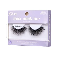 Kiss Faux Mink Fur Collection False Eyelashes, Blackglama
